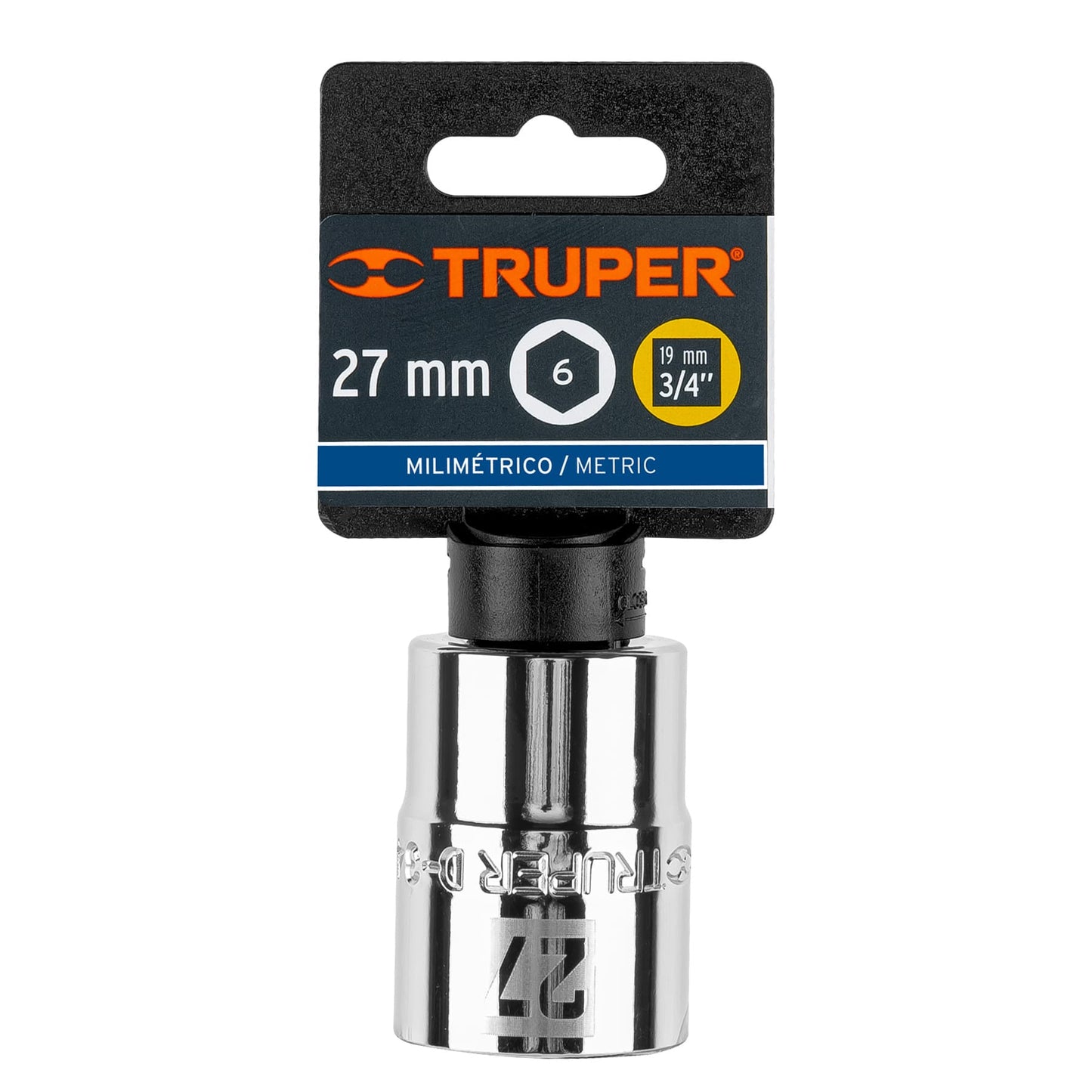 Dado 27 mm 6p cuadro 3/4pulg