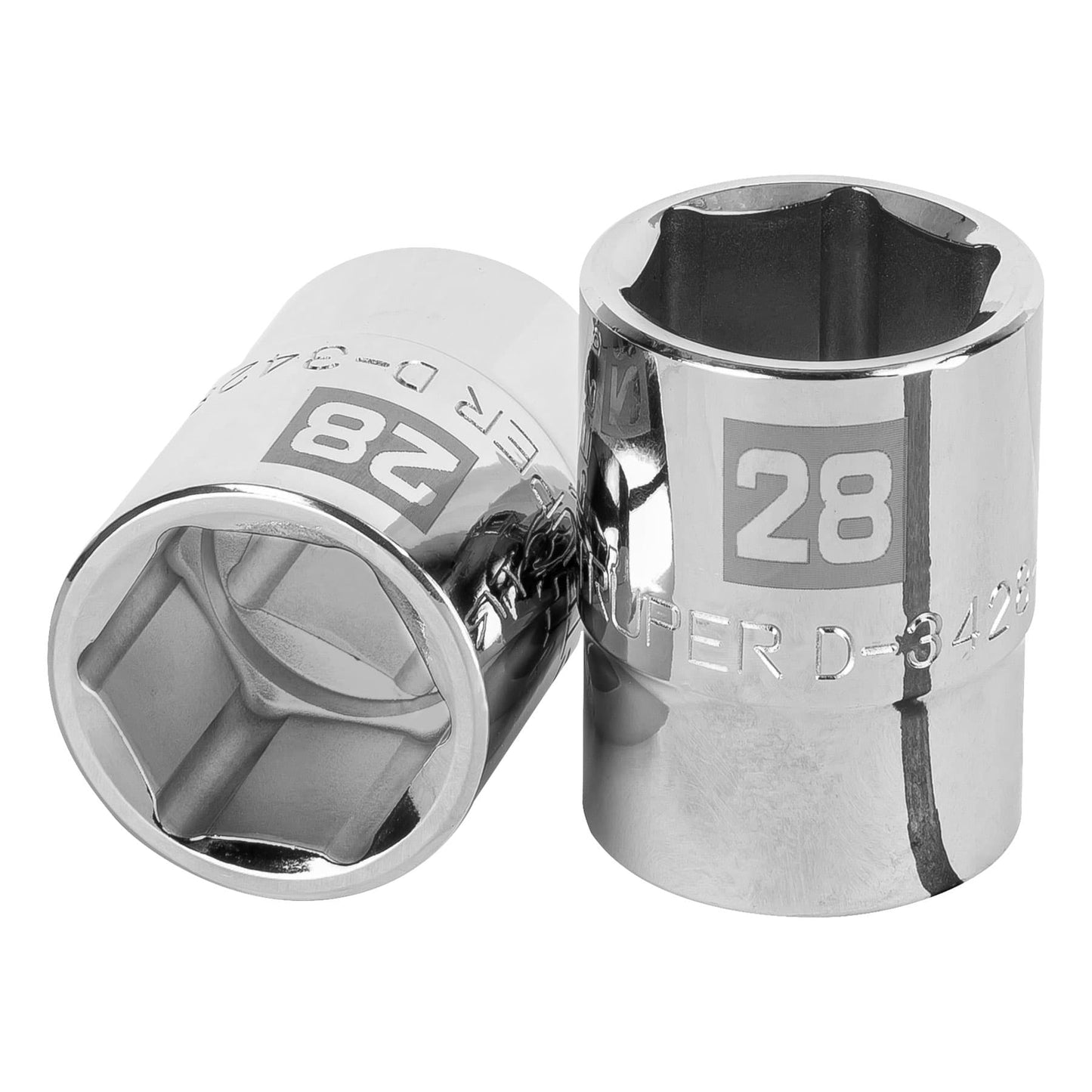 Dado 28 mm 6p cuadro 3/4pulg