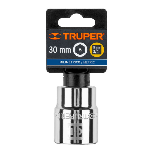 Dado 30 mm 6p cuadro 3/4pulg
