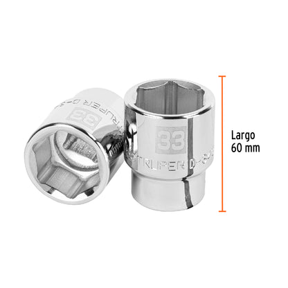 Dado 33 mm 6p cuadro 3/4pulg