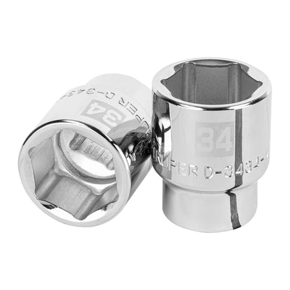 Dado 34 mm 6p cuadro 3/4pulg