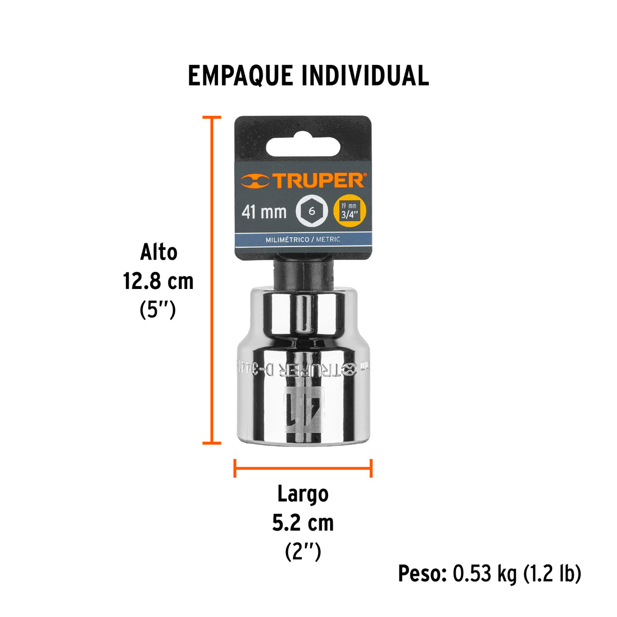 Dado de 41 mm, 6 puntas, cuadro 3/4" · vista 5