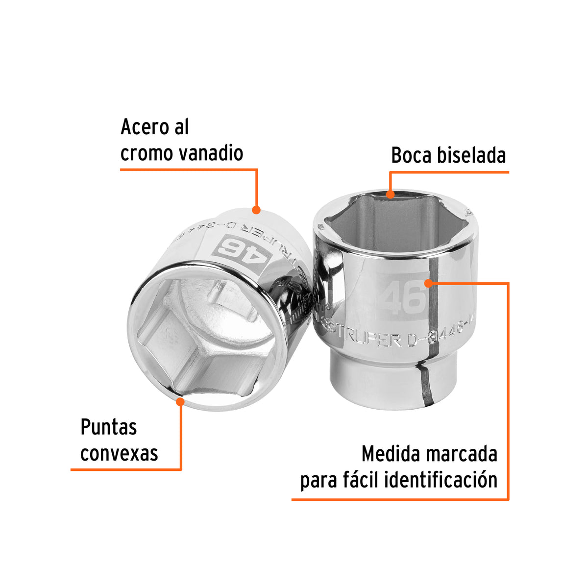 Dado de 46 mm, 6 puntas, cuadro 3/4" · vista 2