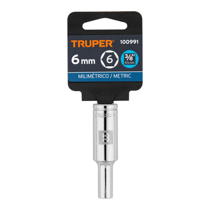 Dado largo 6 mm cuadro 3/8 pulg