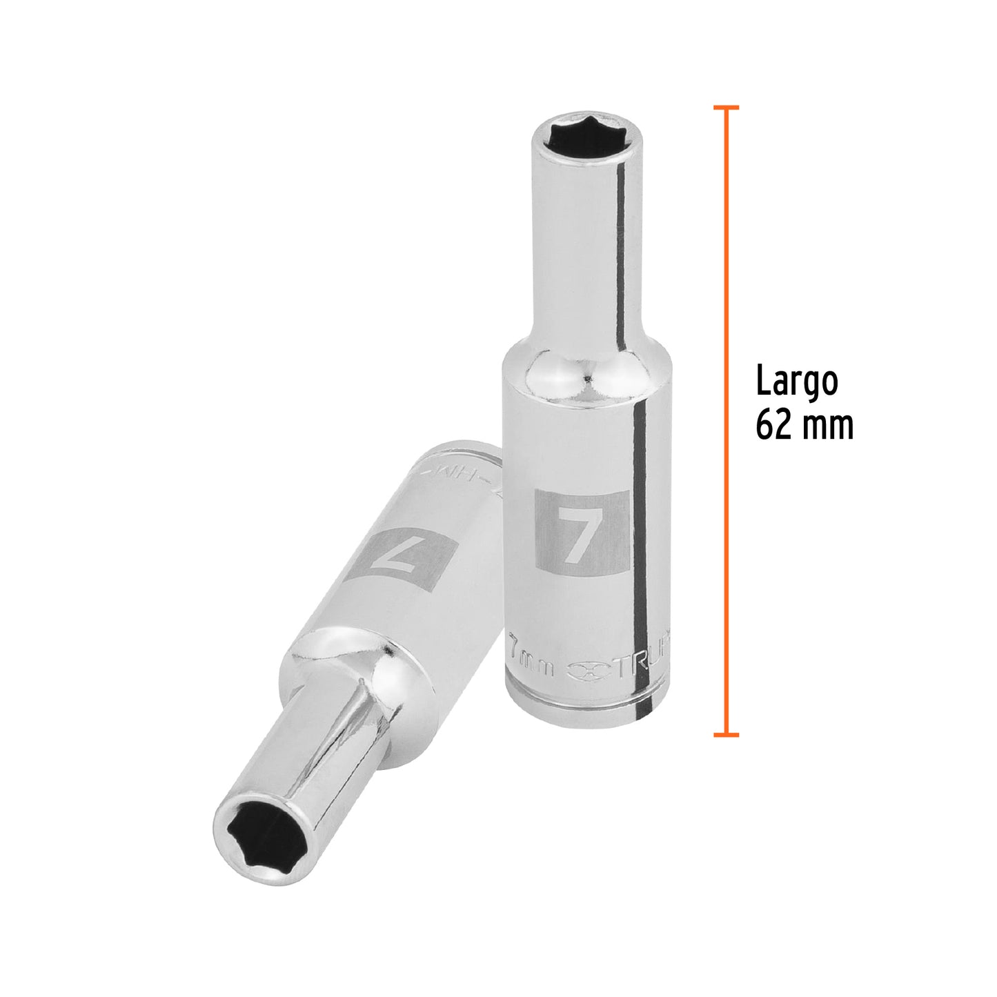 Dado largo 7 mm cuadro 3/8 pulg