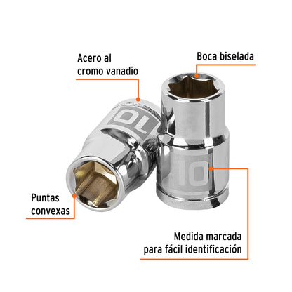 Dado 10 mm cuadro 3/8 pulg