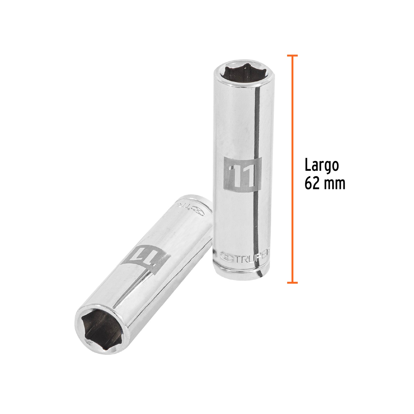 Dado largo 11 mm cuadro 3/8 pulg