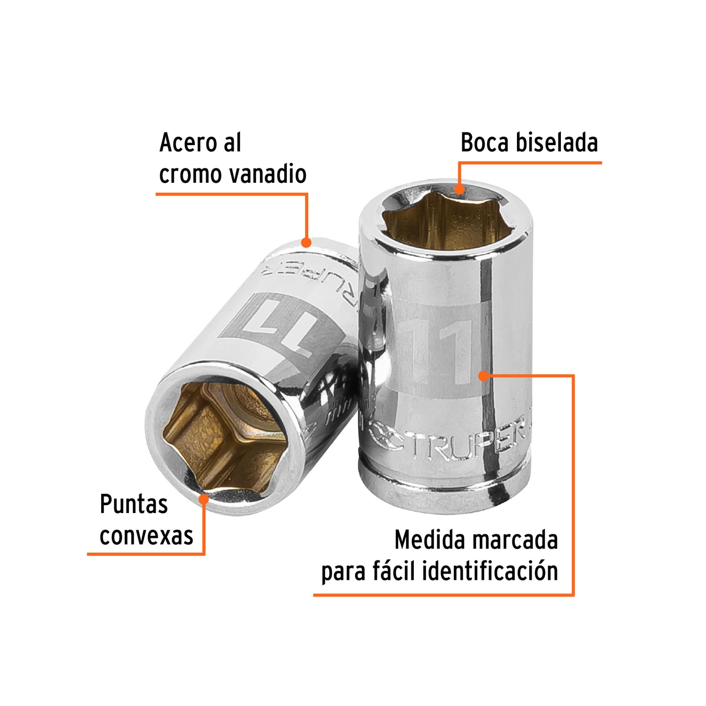 Dado 11 mm cuadro 3/8 pulg