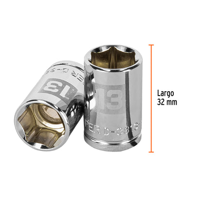 Dado 13 mm cuadro 3/8 pulg