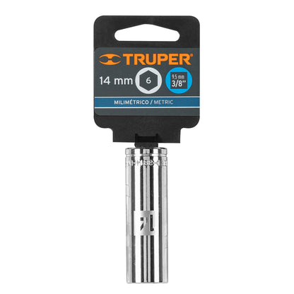 Dado largo 14 mm cuadro 3/8 pulg