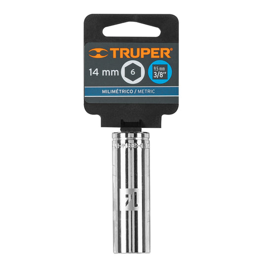 Dado largo 14 mm cuadro 3/8 pulg