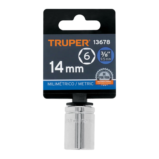 Dado 14 mm cuadro 3/8 pulg