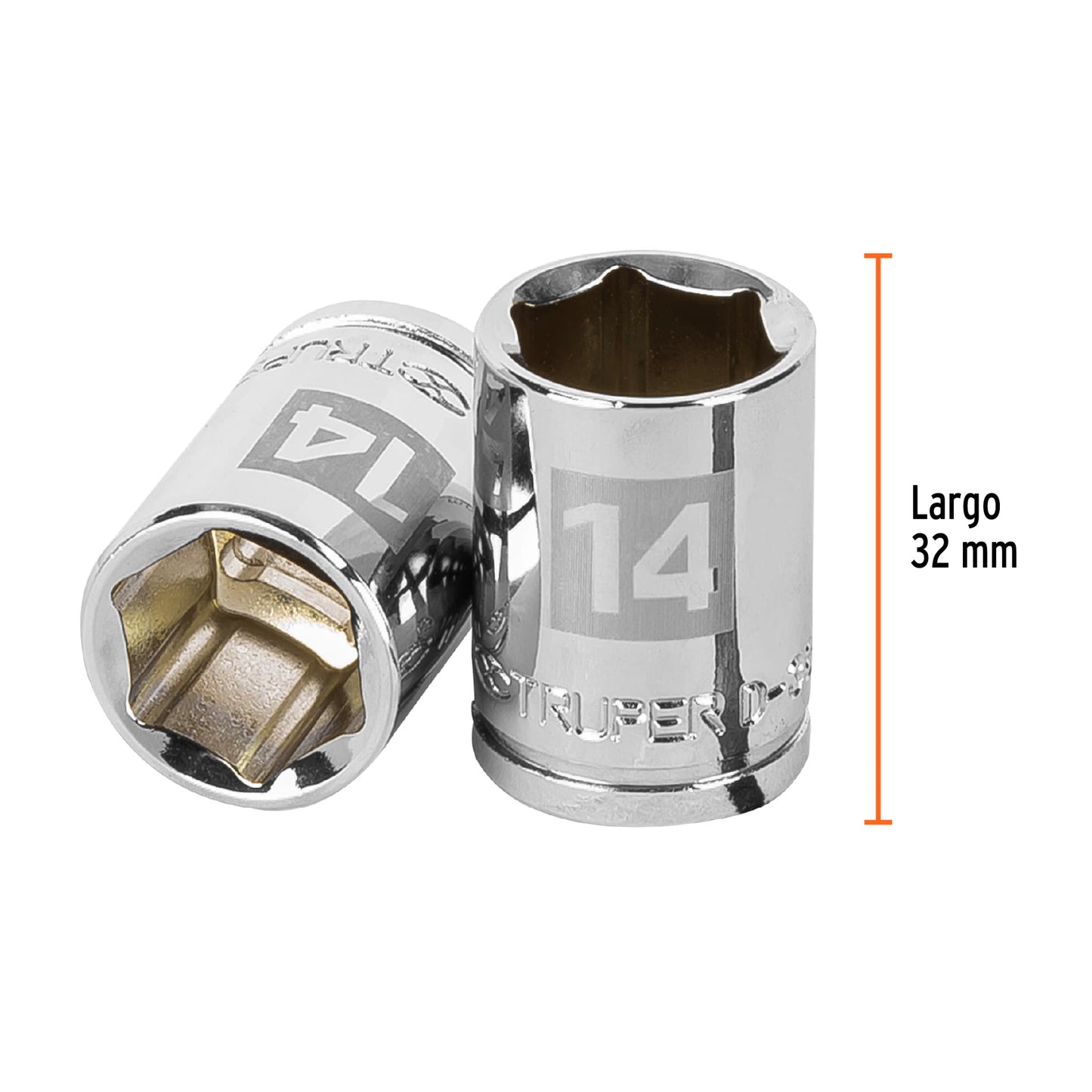 Dado 14 mm cuadro 3/8 pulg