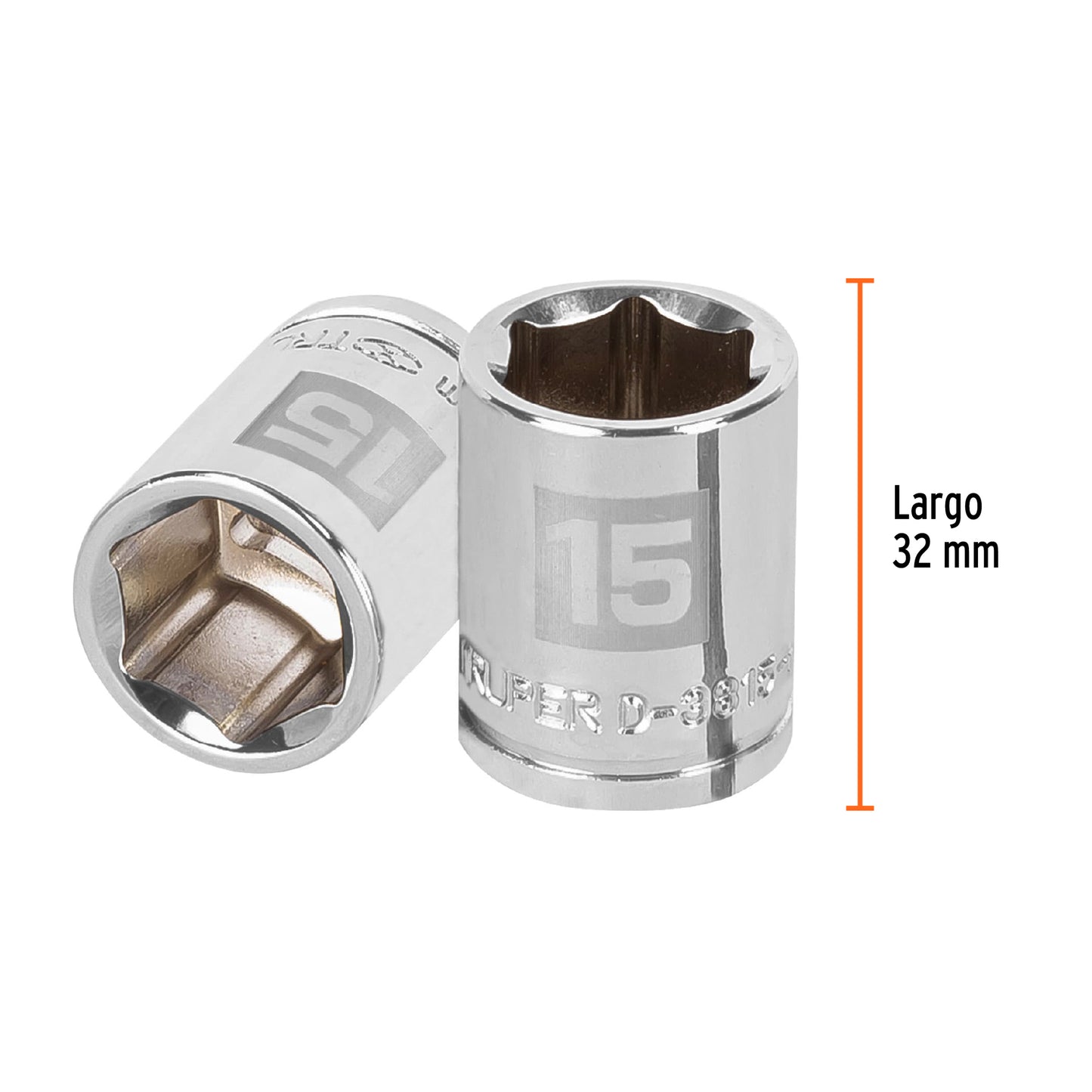 Dado 15 mm cuadro 3/8 pulg