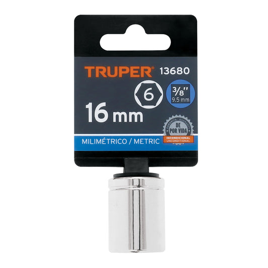 Dado 16 mm cuadro 3/8 pulg