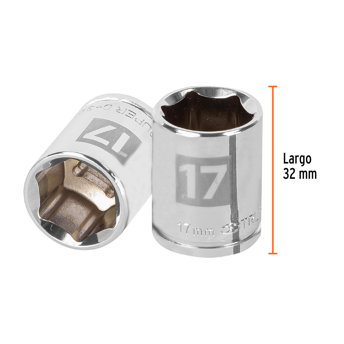 Dado 17 mm cuadro 3/8 pulg