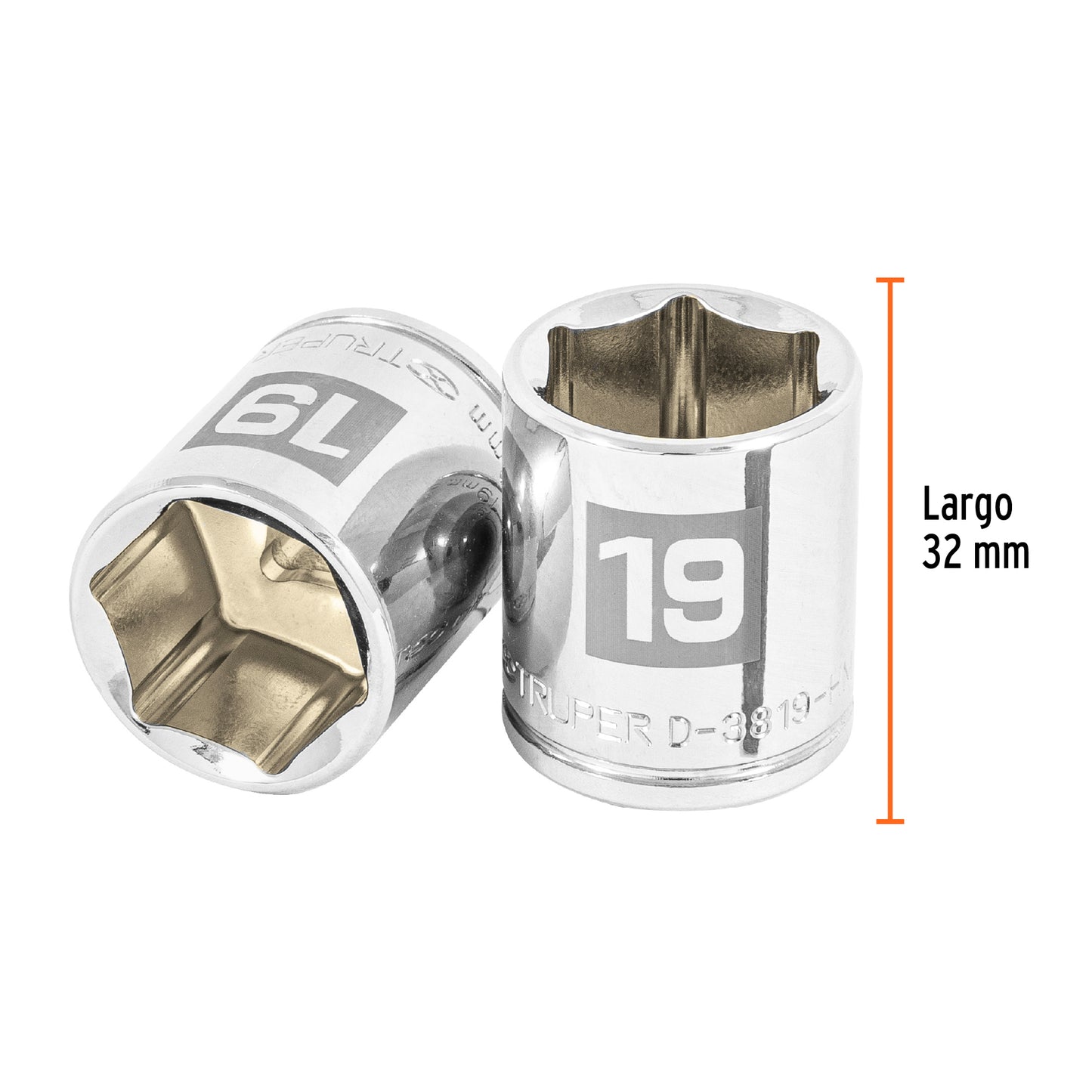 Dado 19 mm cuadro 3/8 pulg