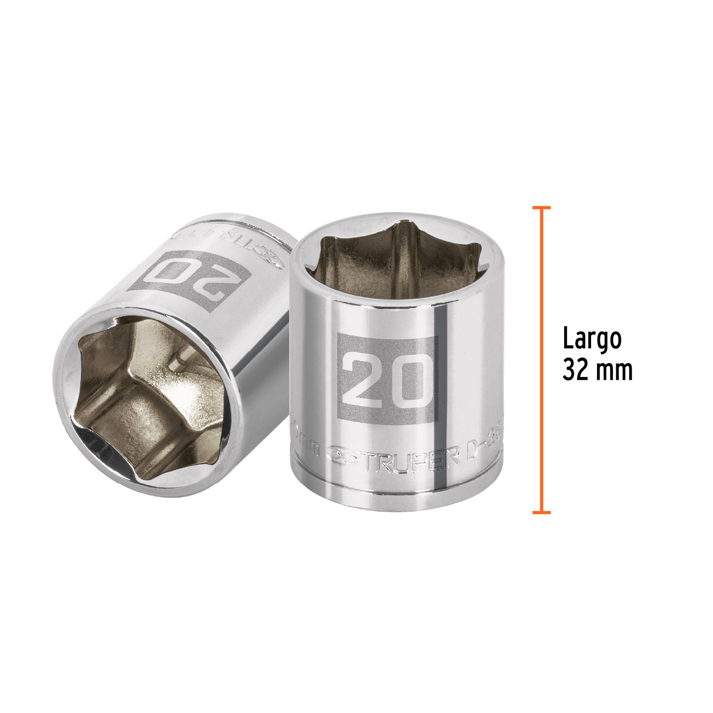 Dado 20 mm cuadro 3/8 pulg