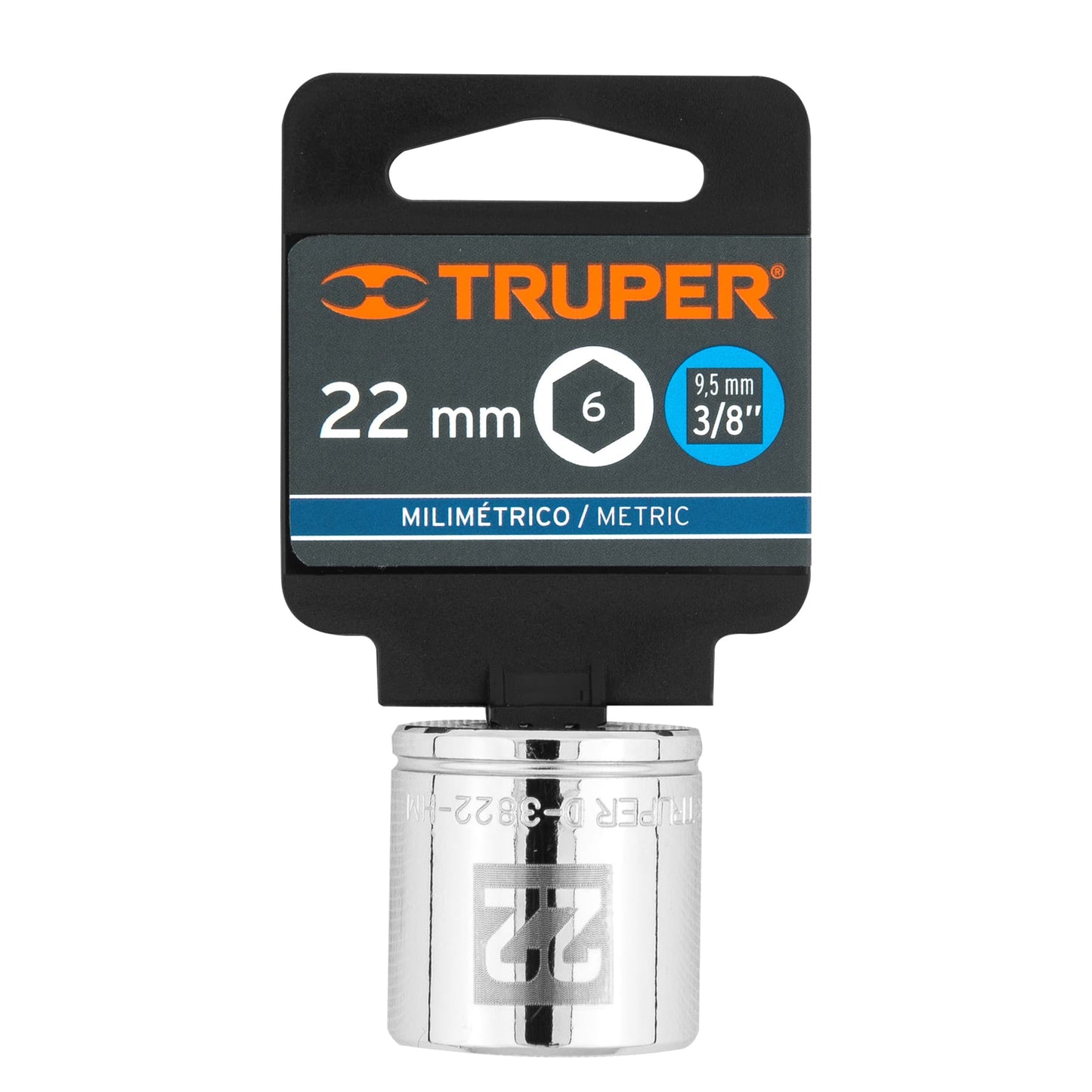 Dado 22 mm cuadro 3/8 pulg