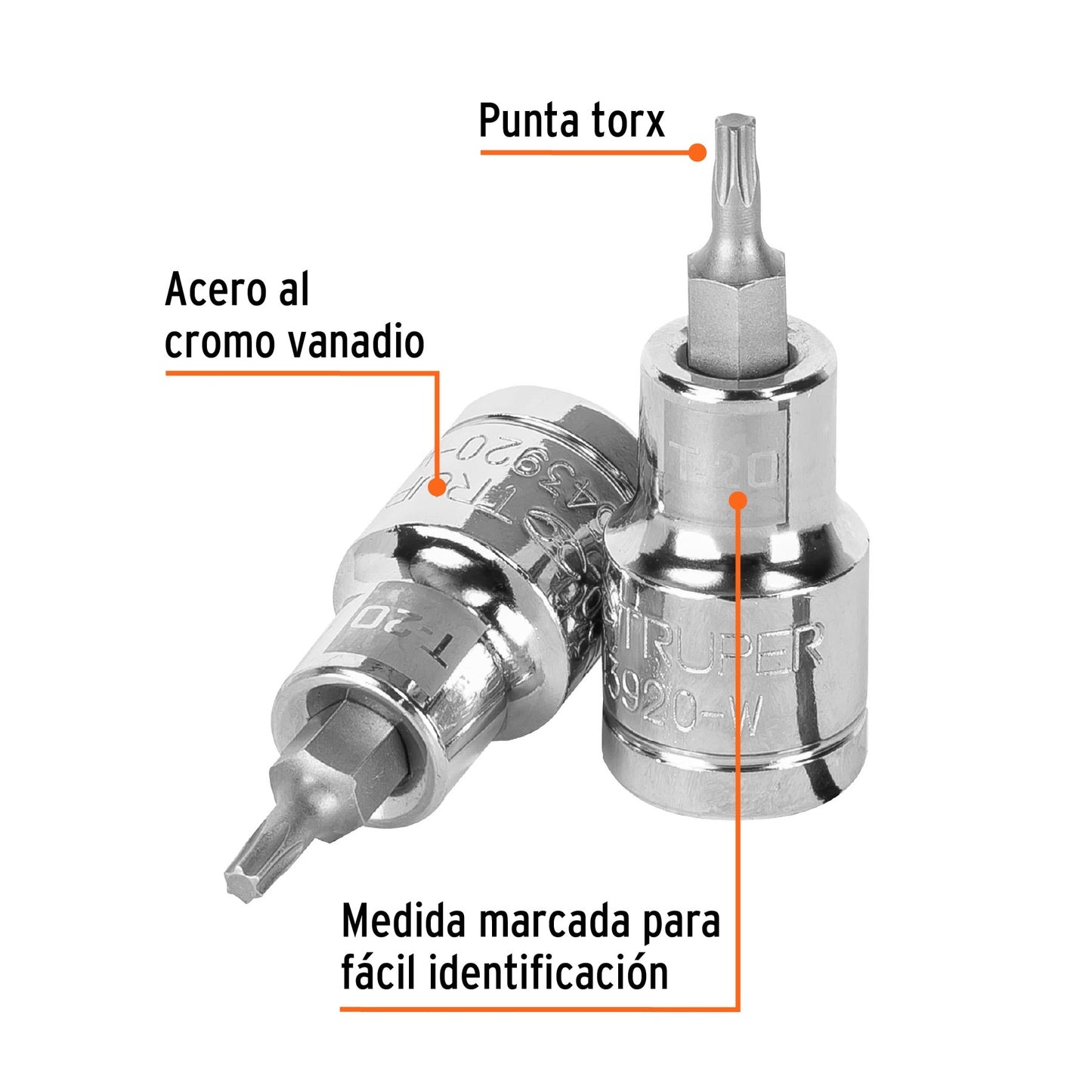 Dado punta torx T-20 cuadro 1/2pulg
