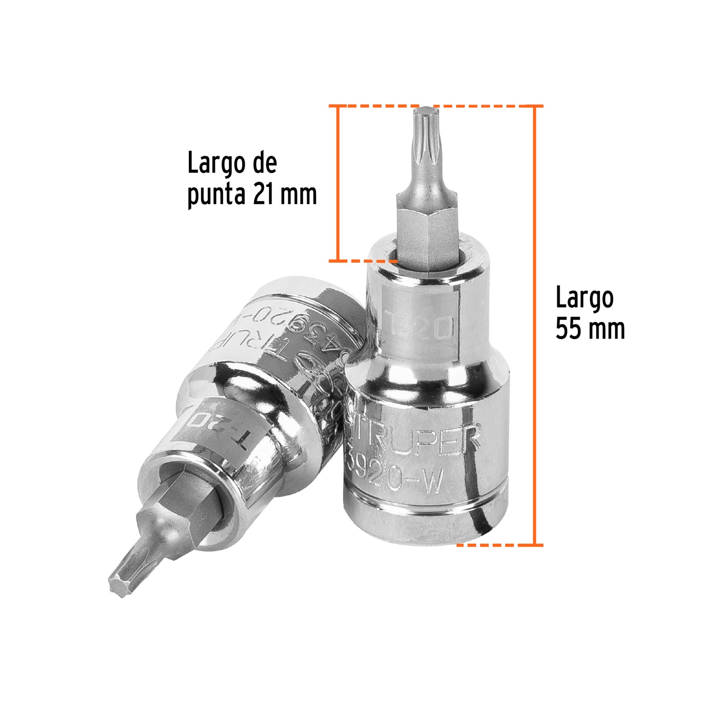 Dado punta torx T-20 cuadro 1/2pulg