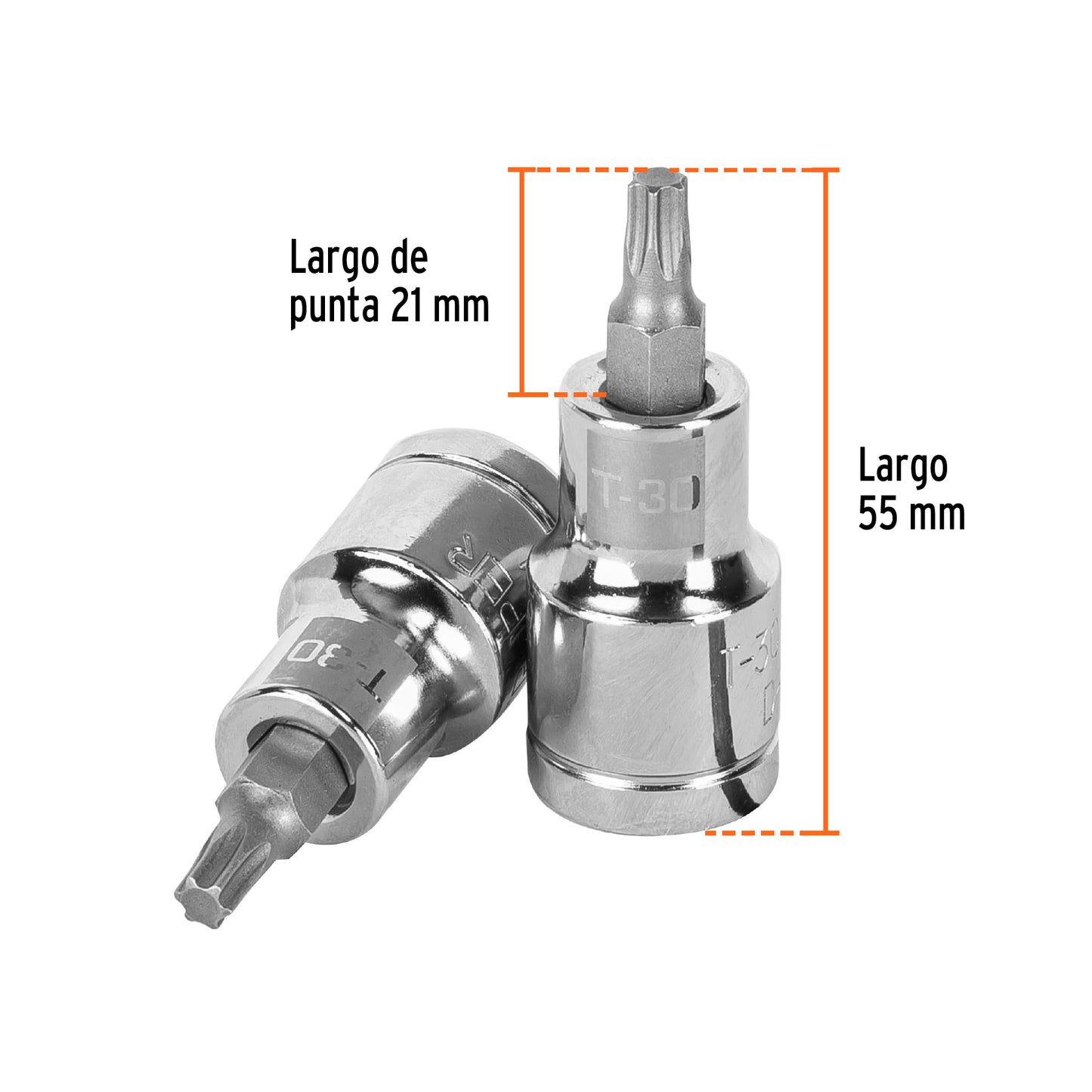 Dado punta torx T-30 cuadro 1/2pulg