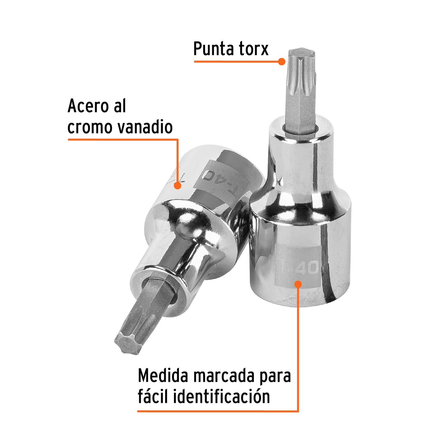 Dado punta torx T-40 cuadro 1/2pulg