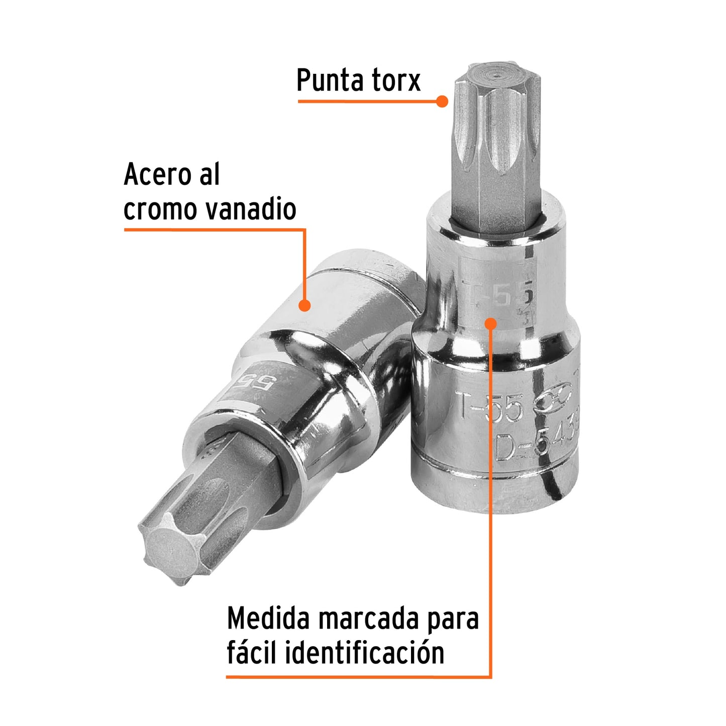 Dado punta torx T-55 cuadro 1/2pulg