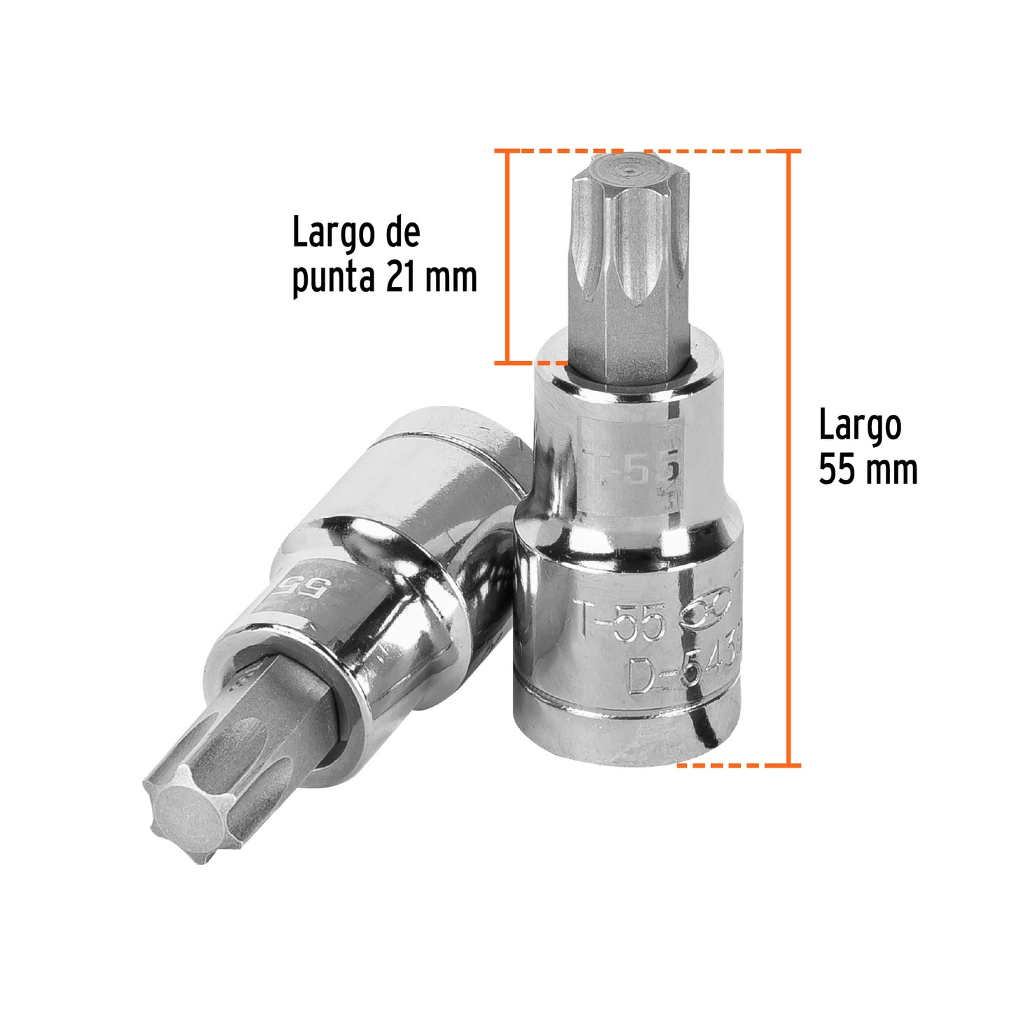Dado punta torx T-55 cuadro 1/2pulg