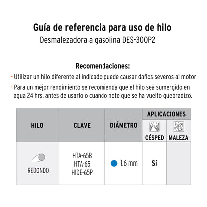 Desbrozadora electrica 300 W mango D 9 pulg - SKU 25043