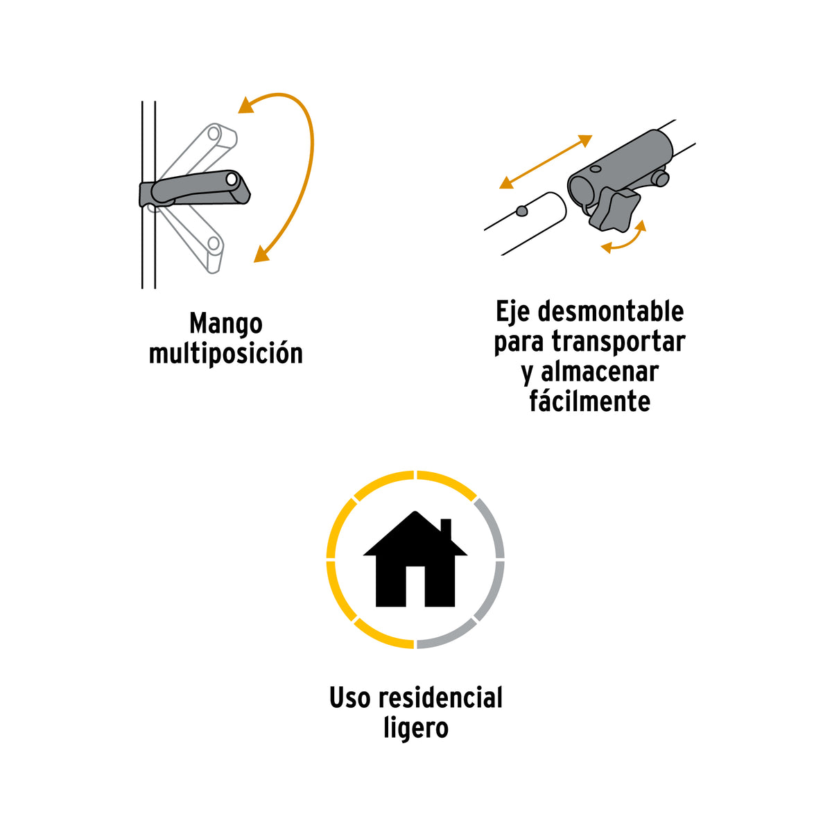 Desbrozadora eléctrica 300 W mango "D", 9" corte · vista 5