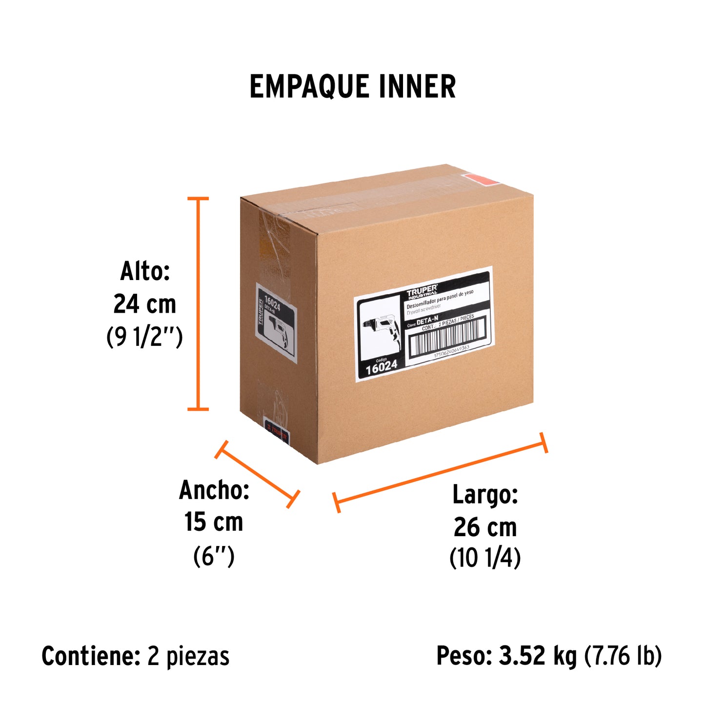 Destornillador para panel de yeso 540W INDUSTRIAL - SKU 16024