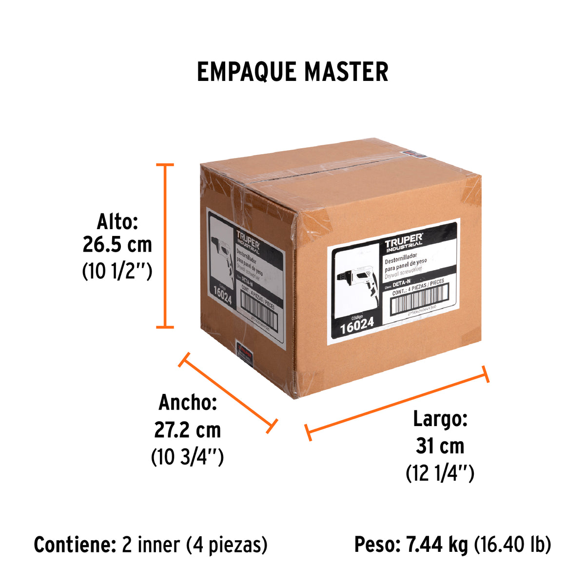 Destornillador para panel de yeso 540W INDUSTRIAL - SKU 16024