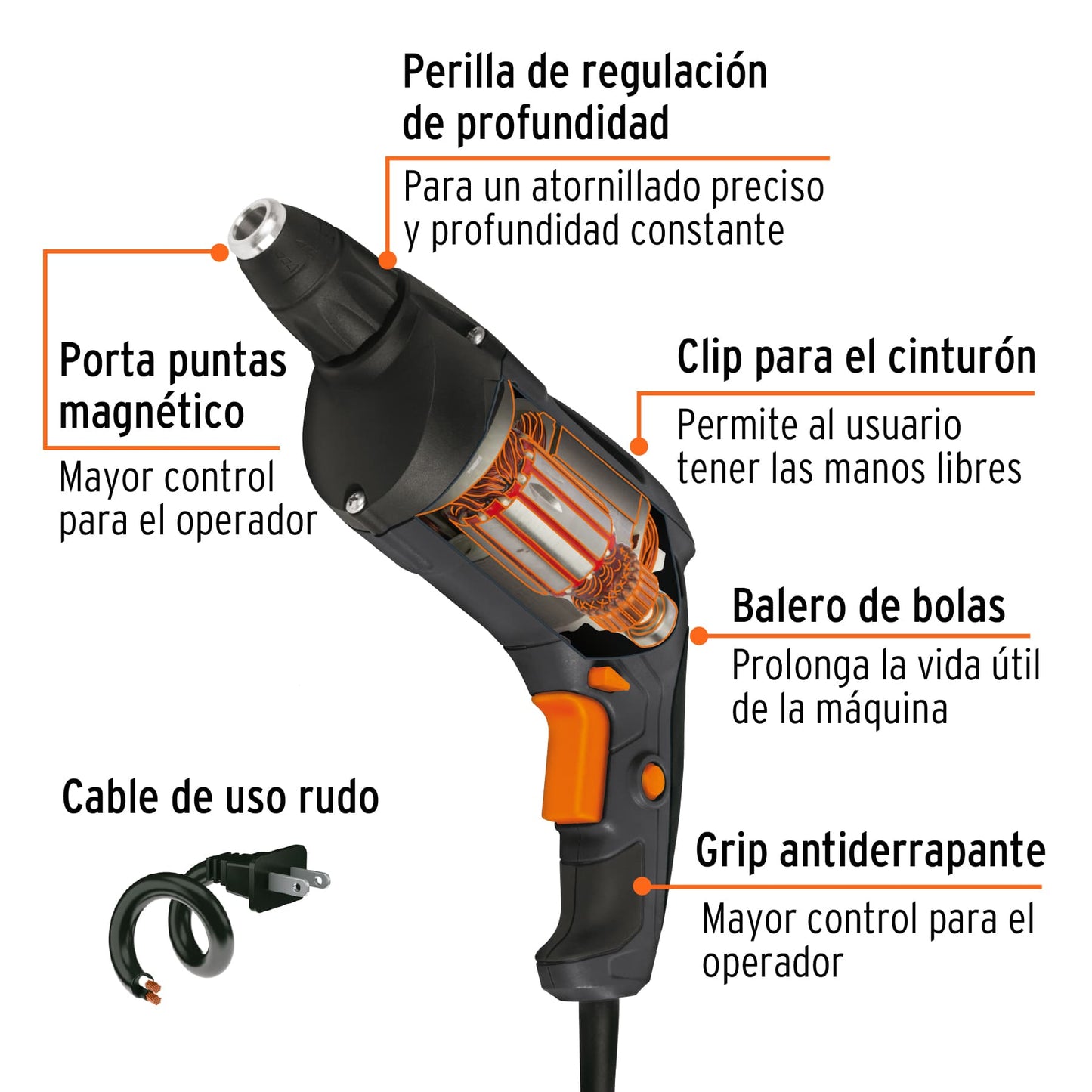 Destornillador para panel de yeso 540W INDUSTRIAL - SKU 16024