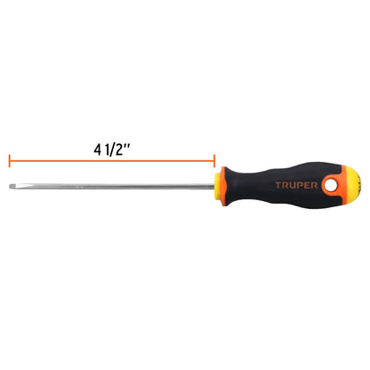 Desarmador cabinet de 1/8 con barra de 11.43 cm y mango Comfort Grip