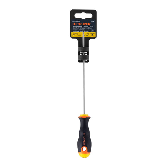 Desarmador cabinet de 1/8 con barra de 15.24 cm y mango Comfort Grip