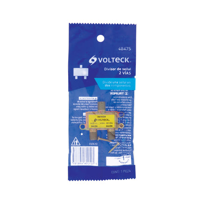 Divisor coaxial de 1 entrada y 2 salidas con conexión tipo F