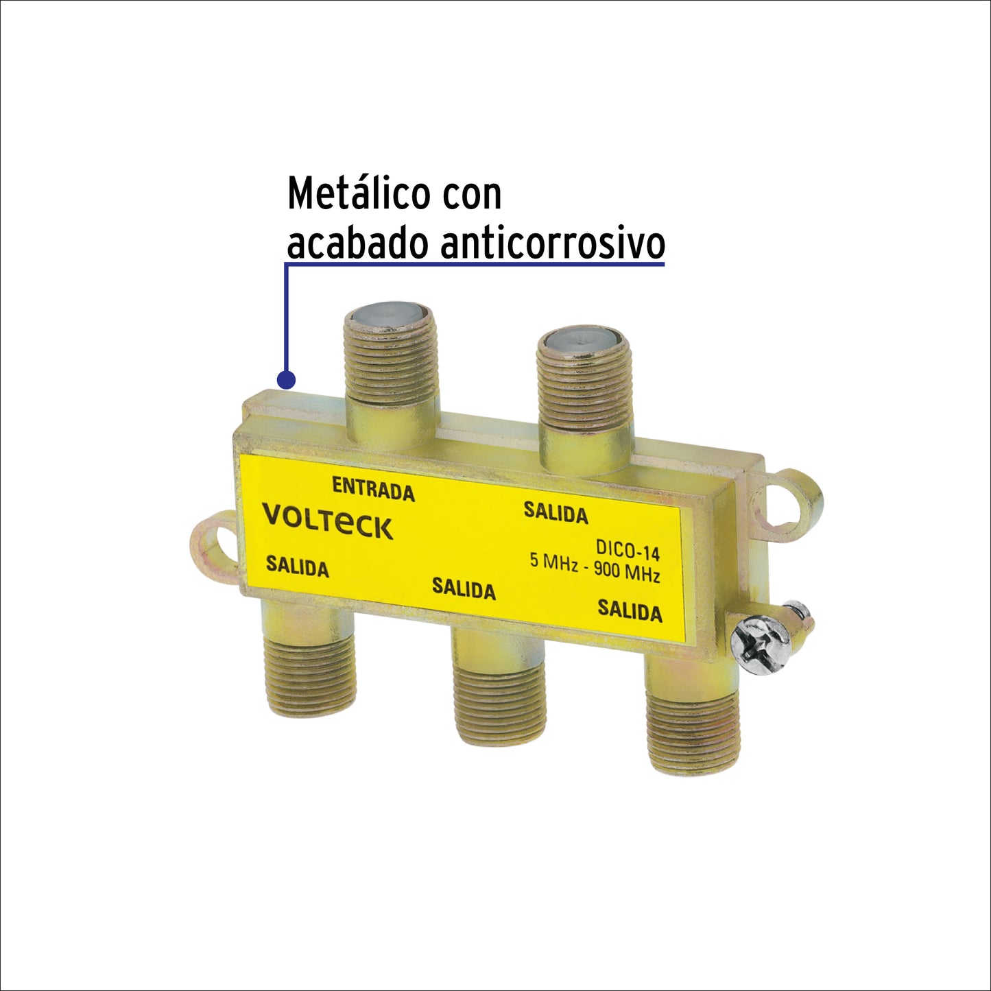 Divisor coaxial de 1 entrada y 4 salidas
