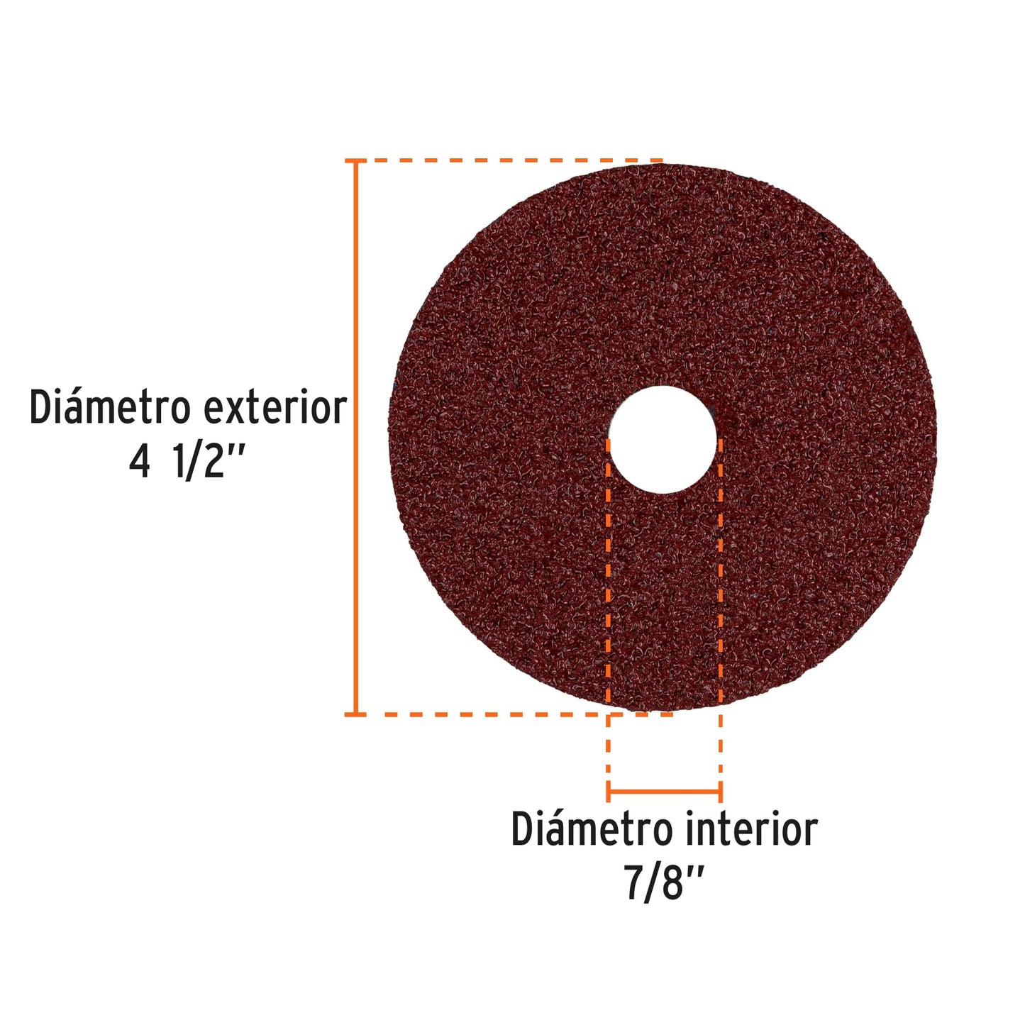 Disco de lija 4-1/2 pulg grano 24