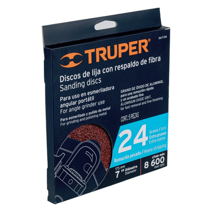 Disco de lija 7 pulg grano 24