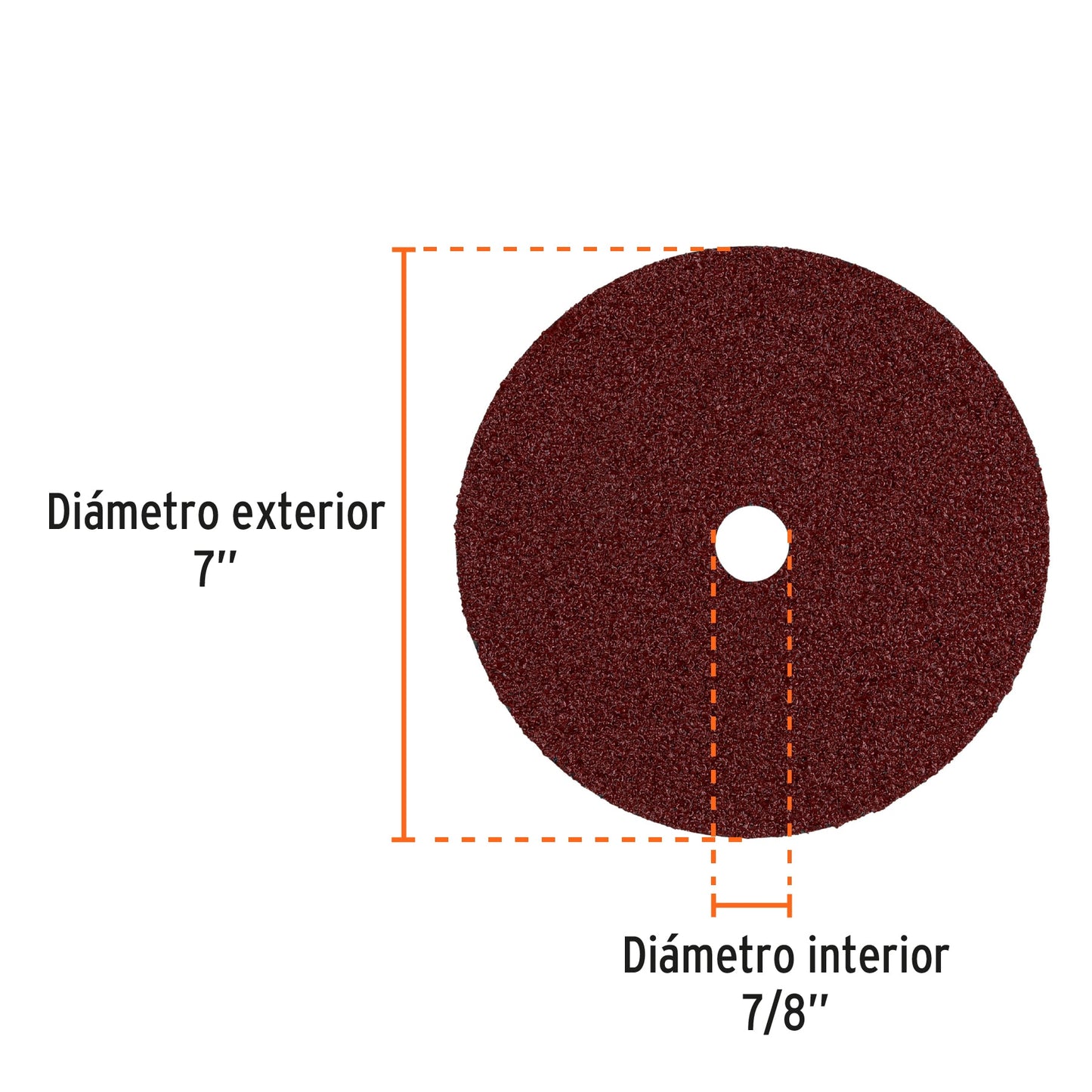 Disco de lija 7 pulg grano 36