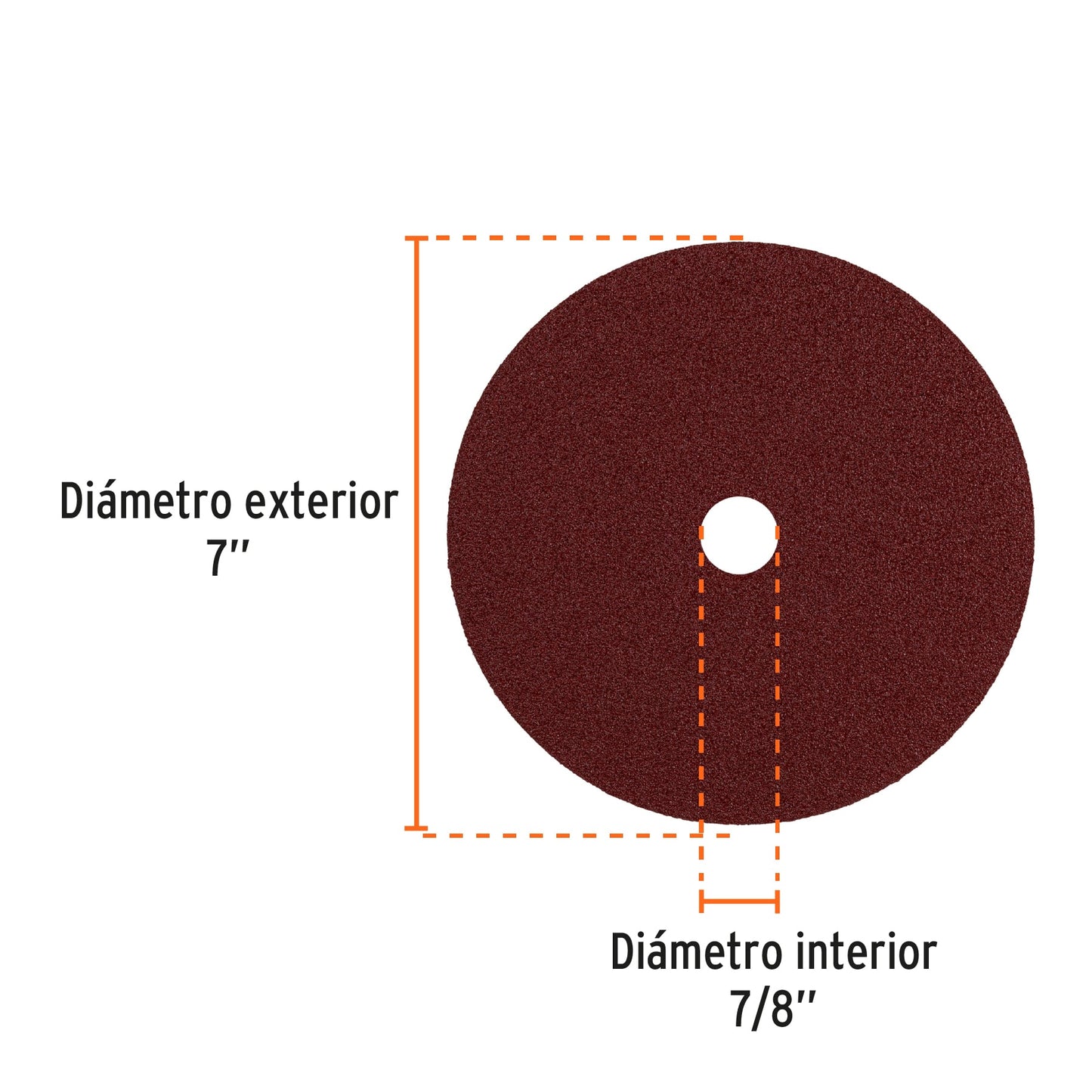Disco de lija 7 pulg grano 50