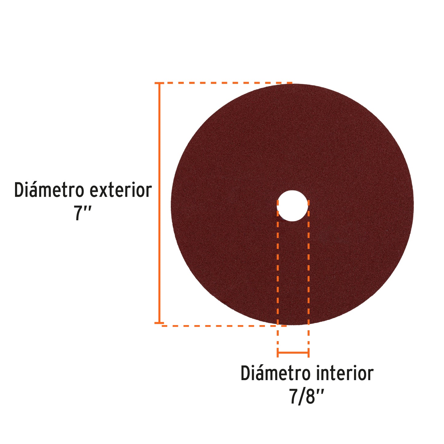 Disco de lija 7 pulg grano 80