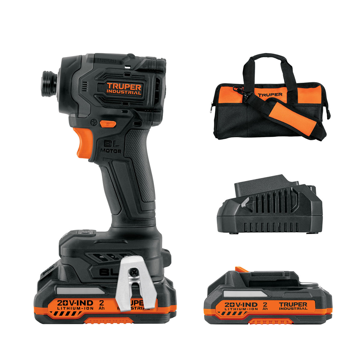 Destornillador de impacto 1/4" 20V 2baterías 2Ah
