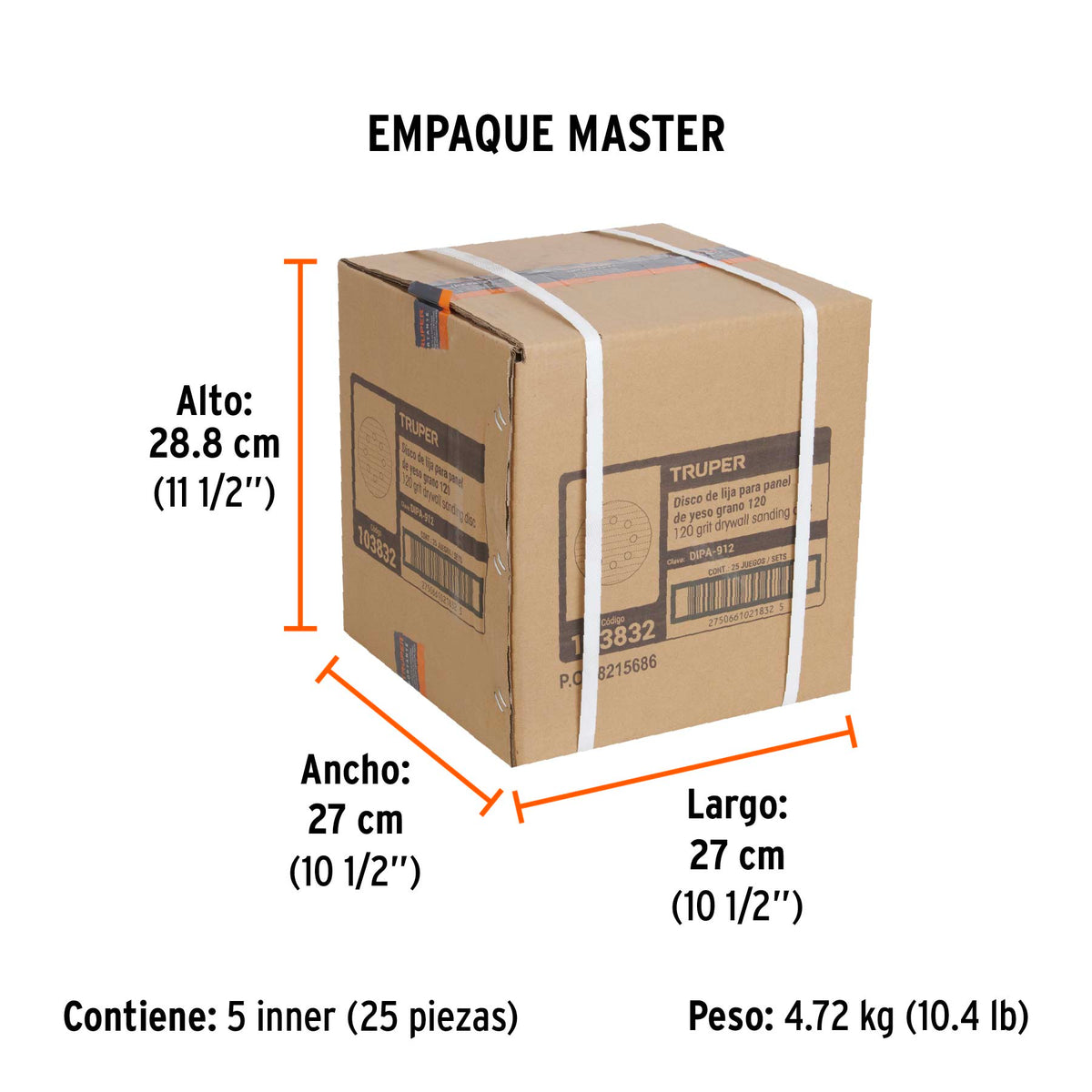 Paquete con 5 discos de lija 9" grano 120, para LIPA-9A · vista 4