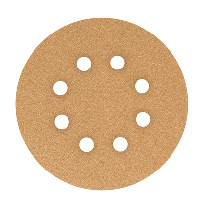 Paquete con 5 discos de lija 5" grano 100, 8 perforaciones