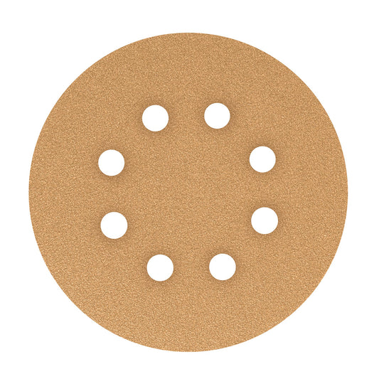 Paquete con 5 discos de lija 5" grano 100, 8 perforaciones