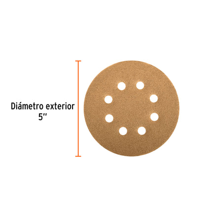 Discos de lija 5 pulg grano 320
