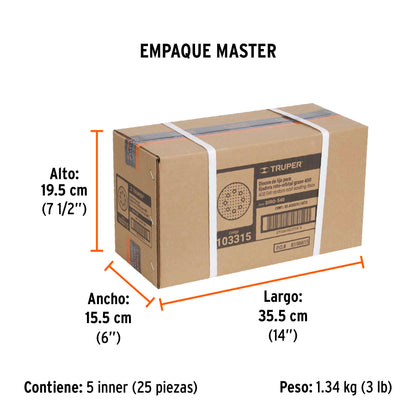 Paquete con 5 discos de lija 5" grano 400, 8 perforaciones · vista 7