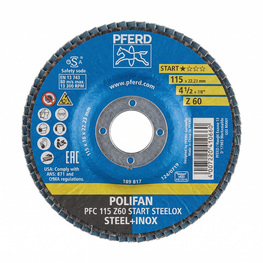 Disco Polifan 114.3 mm x 22.23 mm Grano Z60